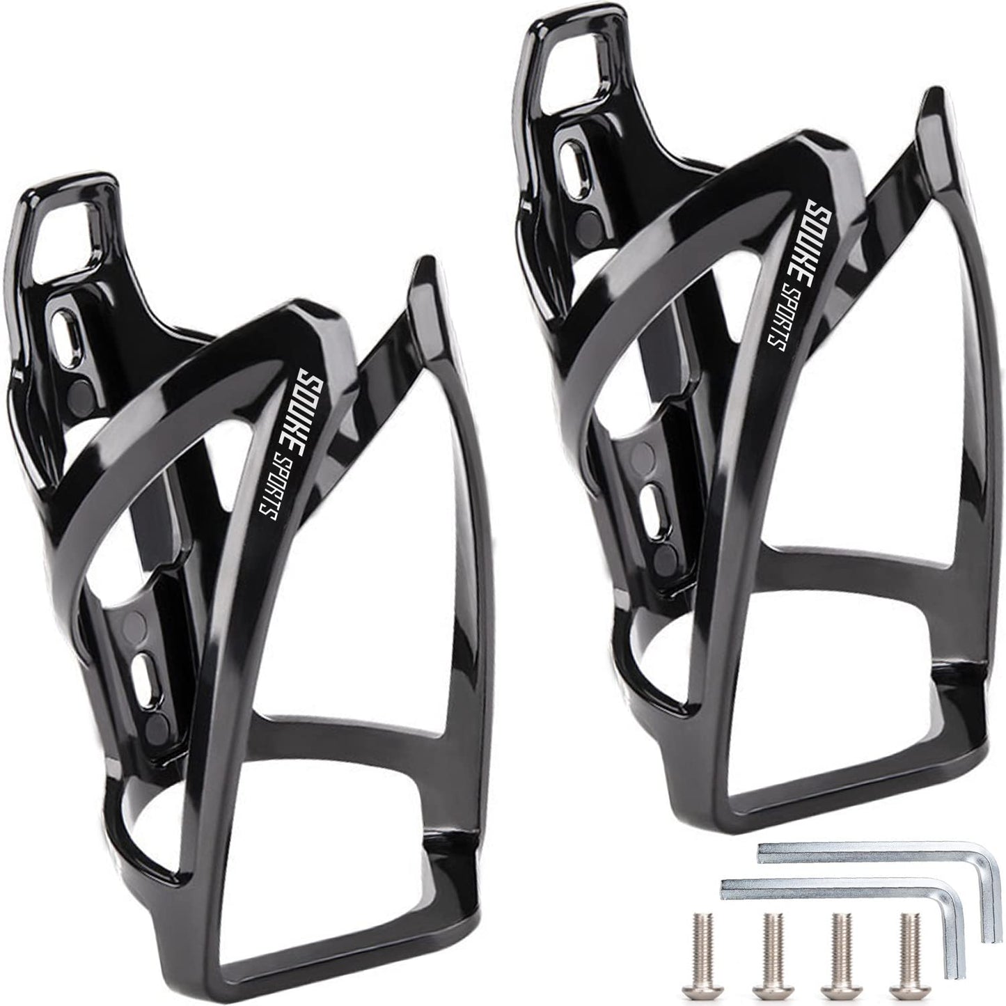 RideLock Bike Bottle Cage Lightweight Universal Bottle Holder for Road & Mountain Bikes (2 pack)