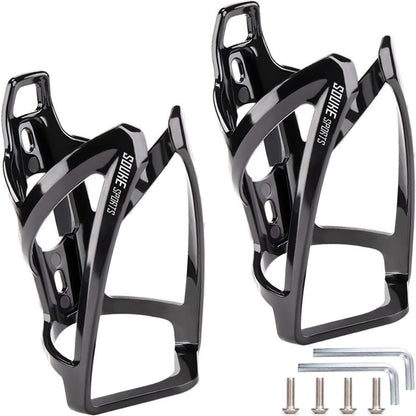 RideLock Bike Bottle Cage Lightweight Universal Bottle Holder for Road & Mountain Bikes (2 pack)