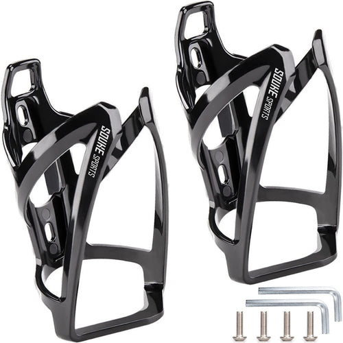RideLock Bike Bottle Cage Lightweight Universal Bottle Holder for Road & Mountain Bikes (2 pack)