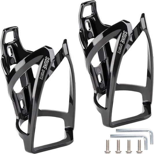 RideLock Bike Bottle Cage Lightweight Universal Bottle Holder for Road & Mountain Bikes (2 pack)