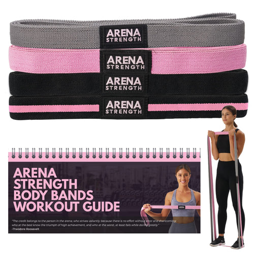 Caelora Full Body Resistance Band System (4 Levels + Workout Guide)