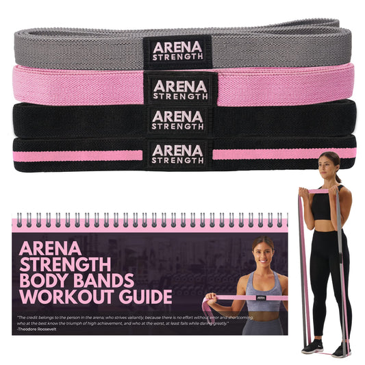 Caelora Full Body Resistance Band System (4 Levels + Workout Guide)