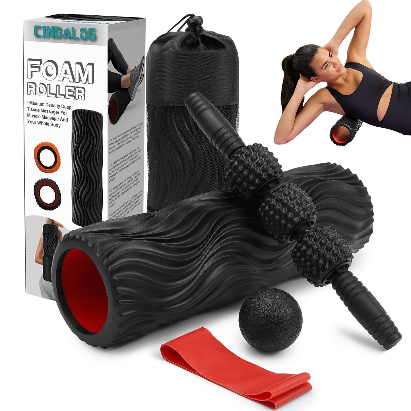 Complete Recovery Foam Roller Set - Black