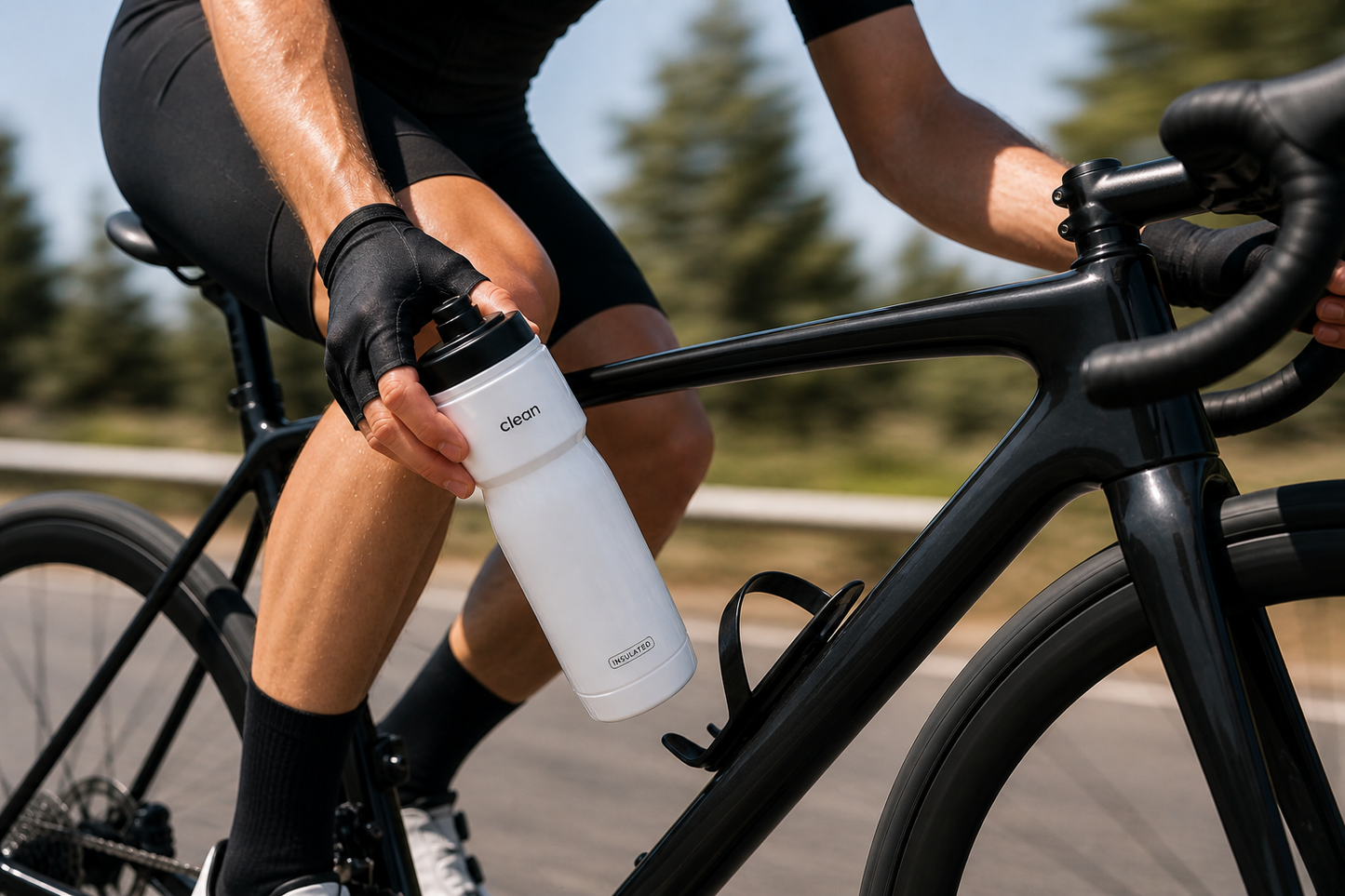 Insulated Cycling Water Bottle – Leak-Proof, Easy-Clean Nozzle, All-Day Cold Hydration