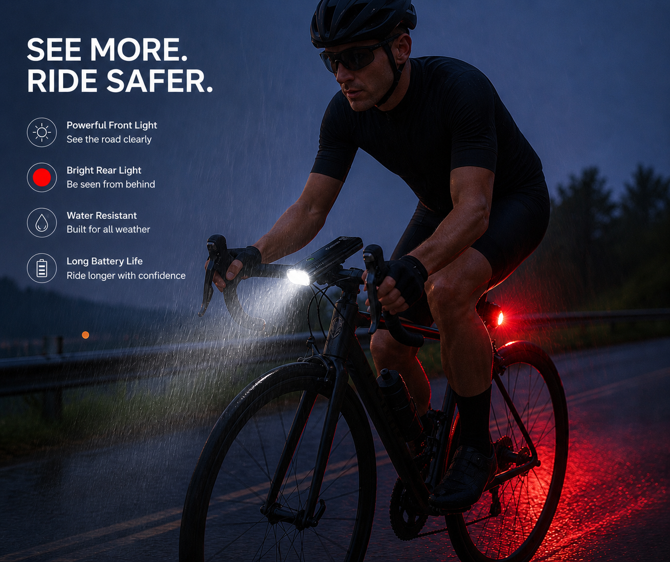 NightBeam Pro Bike Light Set