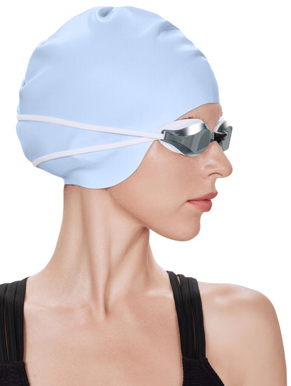 caelora Silicone Swim Cap for Long Hair