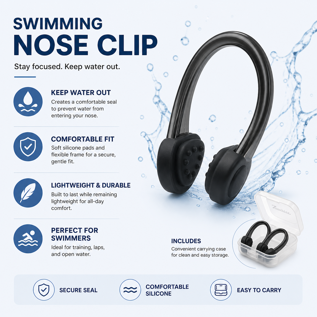 Caelora Waterproof Swimming Nose Clips