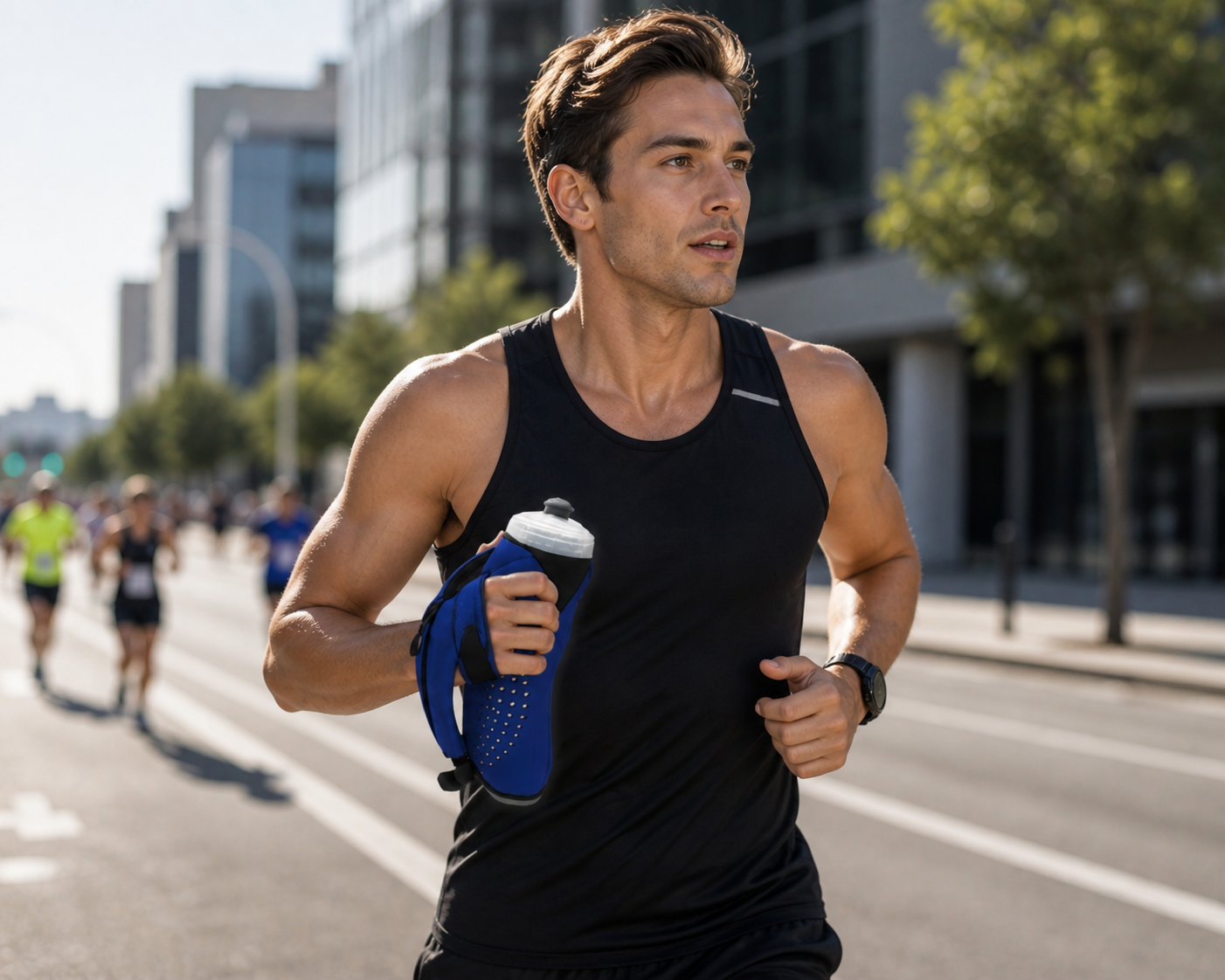 Handheld Running Bottle – 20 oz Hydration Grip